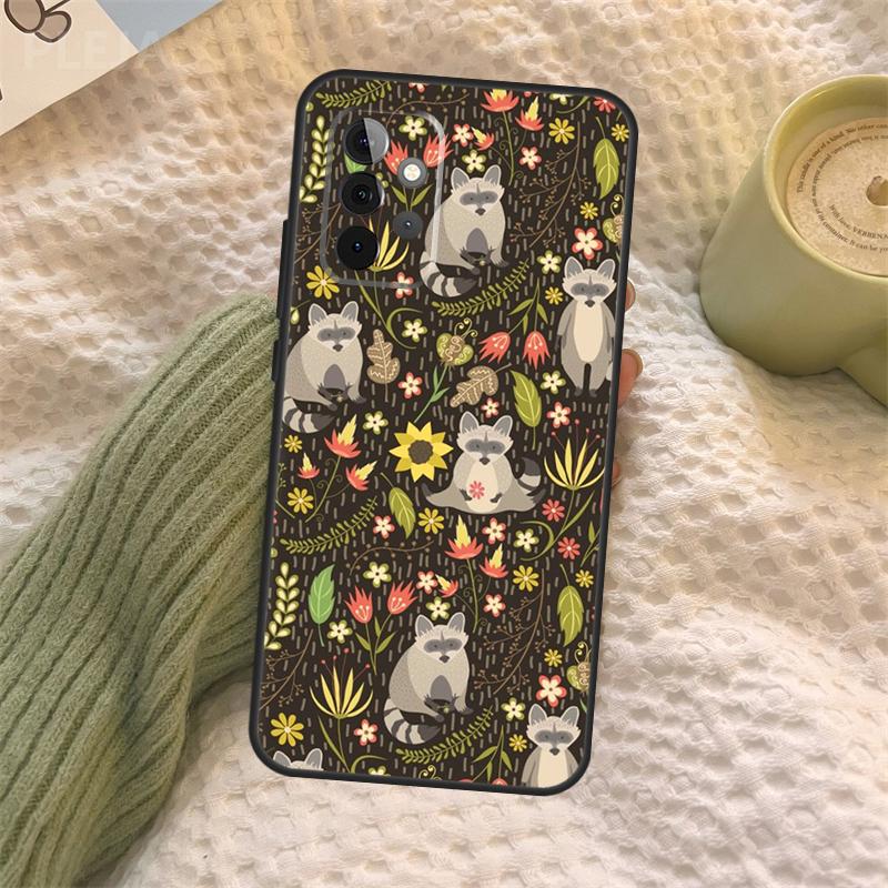 Cartoon Raccoon Kawaii For Samsung Galaxy A52S A33 A53 A73 A12 A22 A32 A52 A72 A21S A71 A51 A70 A50 Phone Case