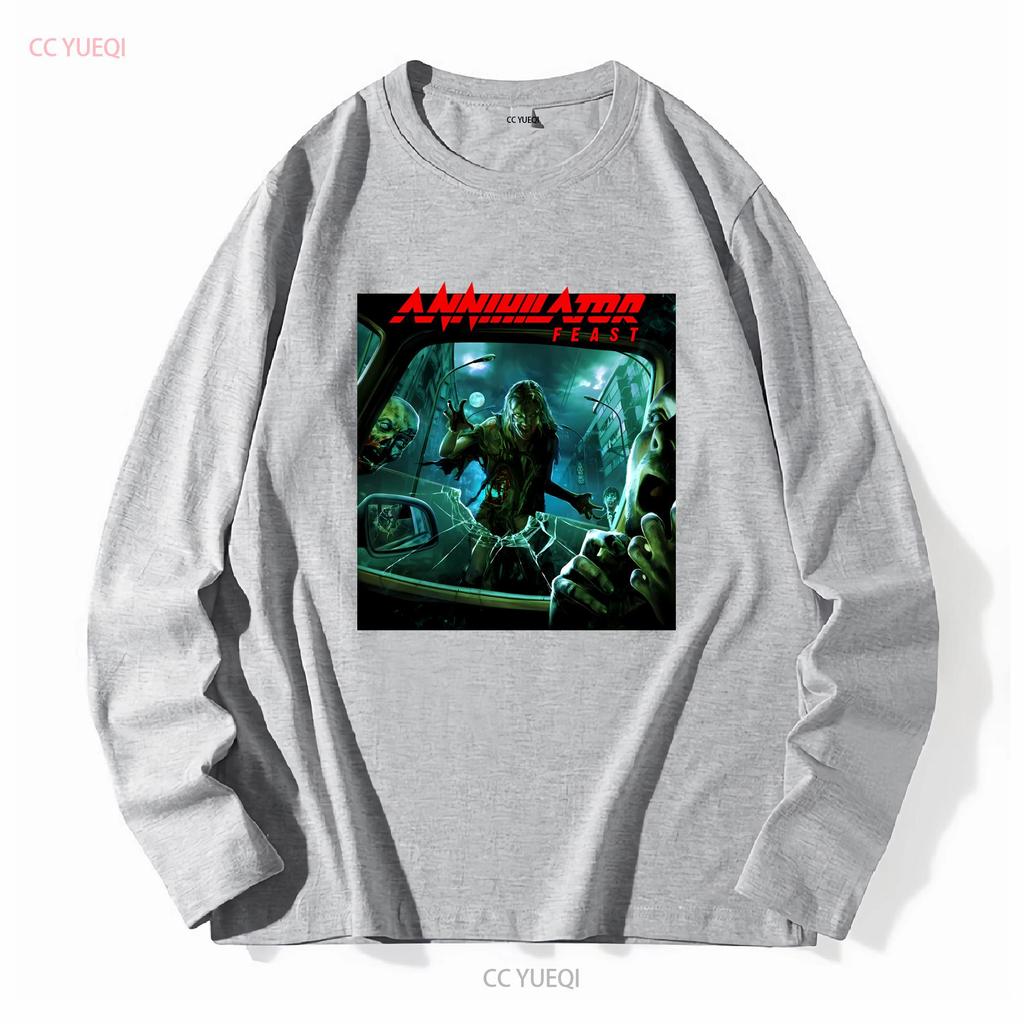 Inspired Annihilator Feast Cotton Black Size S to 5XL T Shirt Fans BE437 long sleeves vintage Washed Breathable Soft Stretched