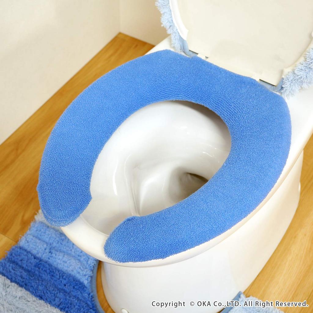 Oka Toilet Seat Fresh Deo Toilet Seat Odor Anti-Hair Cover, U-образный чехол, синий, антибактериальный,