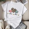 Модная женская футболка с принтом «Любовь», забавная повседневная футболка с круглым вырезом и короткими рукавами, летняя женская футболка