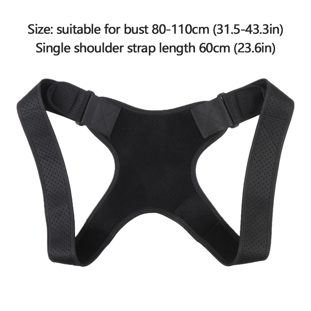 Черный регулируемый корректор осанки Body Brace для спины поясничный плечевой поддержки ремень Фитнес инструменты Женщины Мужчины UK Унисекс Мягкий