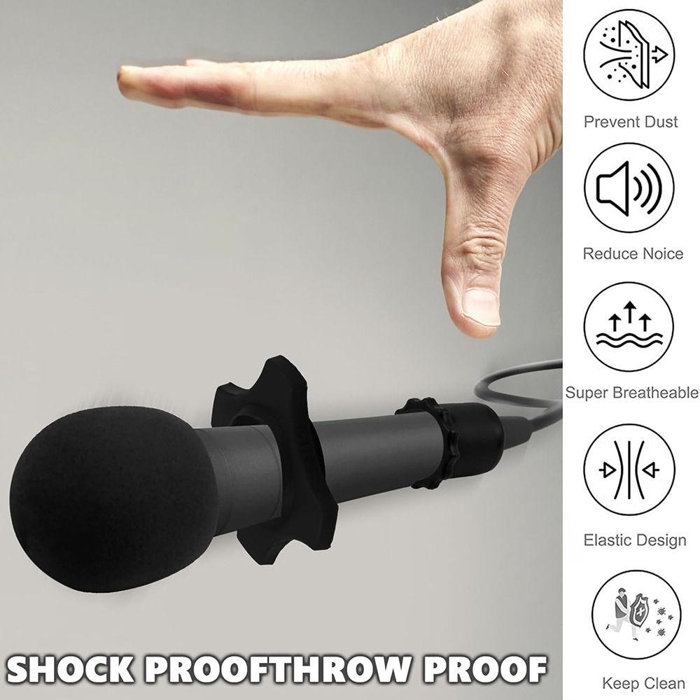 Silicone Microphone Skidproof Case Shakeproof Mic Non-Skid Ring Silicone Ring  Wired/Wireless Mic