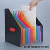 Portable Vertical Accordion Folder with Large Capacity and Rainbow Inner Pages