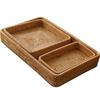 New Handwoven Storage Basket Rattan Storage Tray Wicker Basket Bread Fruit Breakfast Tea Picnic Basket Kitchen