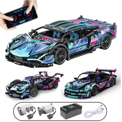 Технический суперкар Lamborghini в стиле киберпанк для конструктора FKP 37, модель гоночного автомобиля, игрушка для детей, подарок.