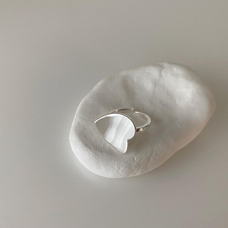 Модные нерегулярные кольца в форме сердца, преувеличенные панк-гладкие серебряные кольца для женщин, регулируемые открытые кольца для пальцев, ювелирные изделия для вечеринок, подарки