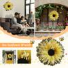 Simulation Leaf Bee SunflowerWreath Artificial Garland Hanging Pendants Wedding