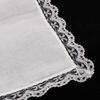 5Pcs 100% Cotton White Handkerchiefs Hanky Pocket Square for Men Women 23x25cm
