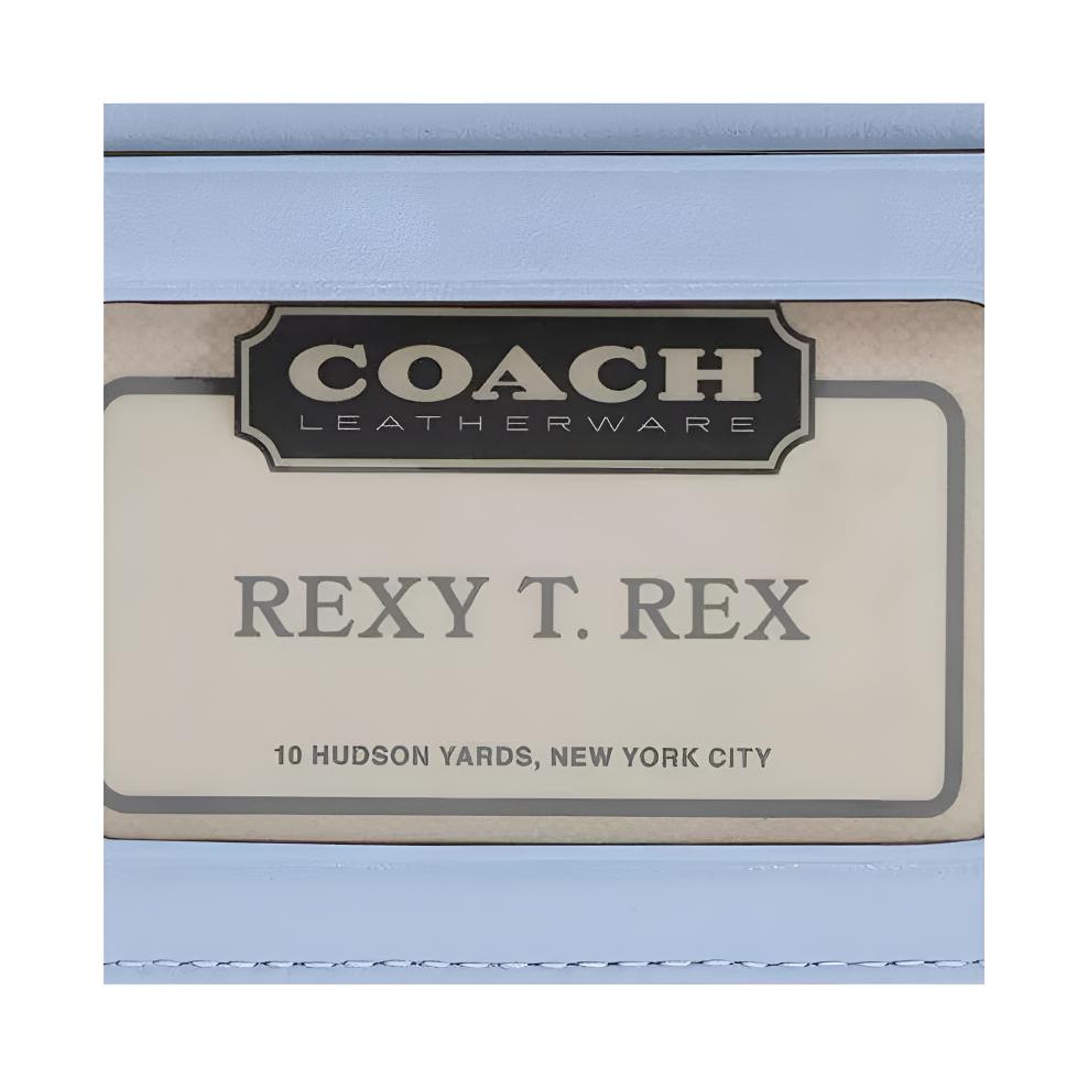 COACH EssentialChain Calfskin Card Holder Womens Light Blue