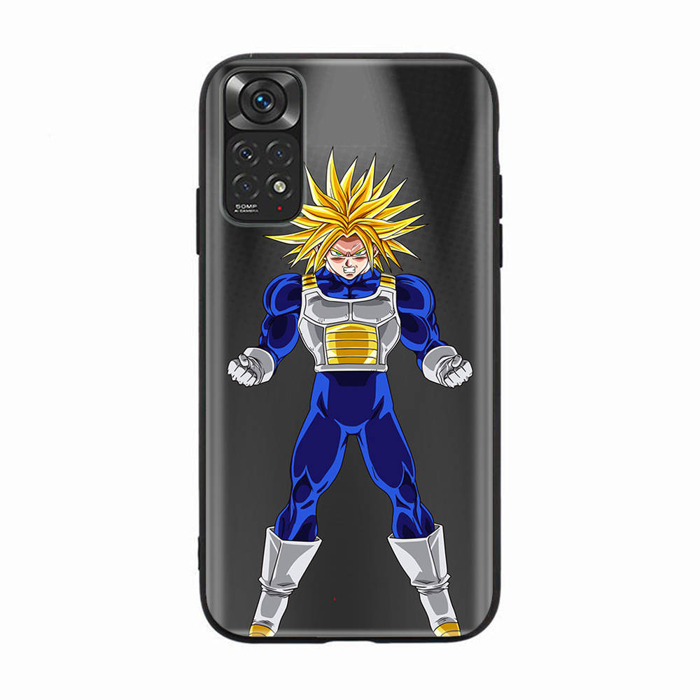 Чехол D-55 Dragon Z Ball Black Soft для iPhone 16 15 Plus 14 13 Mini 12 11 Pro 8 6 6S SE 5 XR XS Max Realme C30 C33 C32 9I VIVO V29 V27 V23 Y36