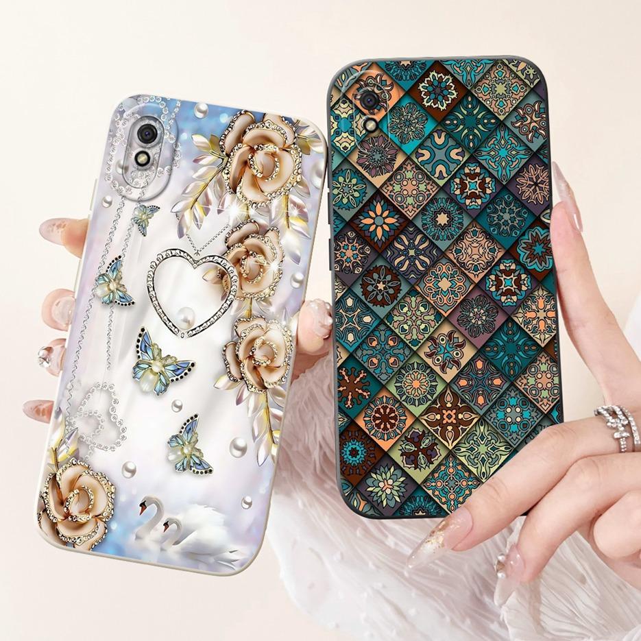 Чехол для Xiaomi Redmi 9A Роскошные Цветы Конфетная Раскраска Обложка 6.53'' Мягкий Силиконовый Чехол для Телефона Для Redmi 9AT 9A Redmi9A Fundas Capa