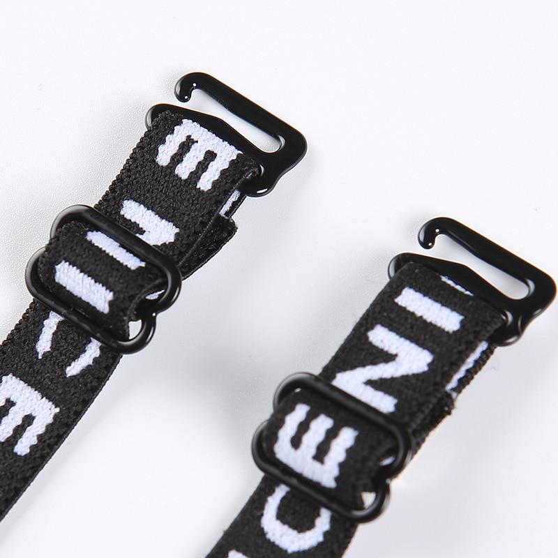 NICE Letter Print Shoulder Strap Sexy Can Be Exposed Beautiful Back Underwear With Personality Adjustable