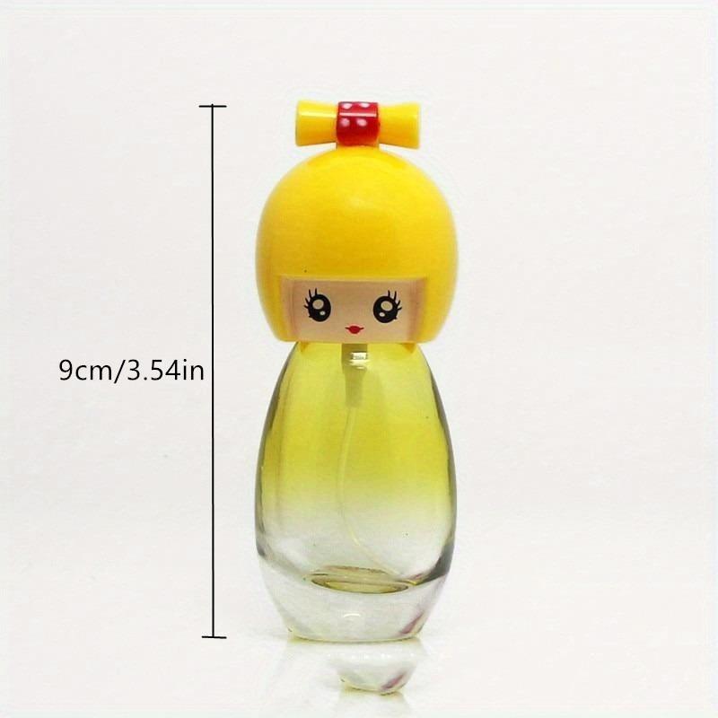 20 мл Милая японская кукла в кимоно Форма Стеклянный флакон-распылитель для духов Многоразовый распылитель Женский дорожный флакон для духов Цветной.