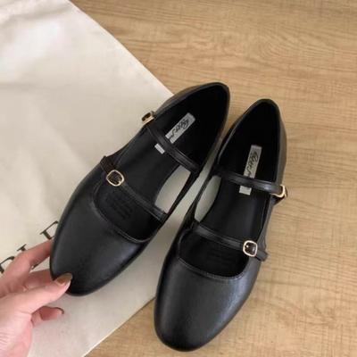 Туфли Мэри Джейн осень 2025 новый французский ретро сказочный стиль полые на плоской подошве ремешок с пряжкой в одно слово повседневные одинарные туфли