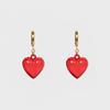 Сердце смелые серьги-гвоздики в одно касание (2colors)