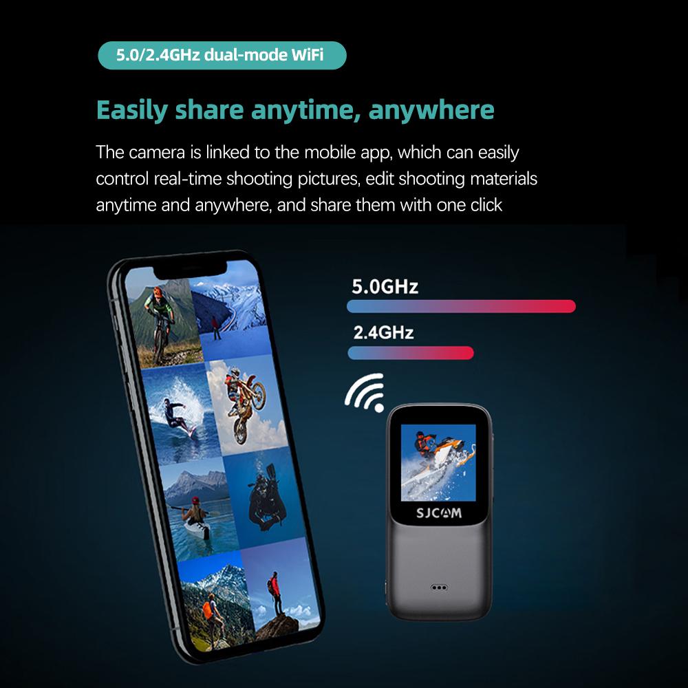 Экшн-камера SJCAM C200PRO Ultra HD с сенсорным экраном 1,3 дюйма, 4K/30 кадров в секунду, 20 МП, водонепроницаемость 40 м