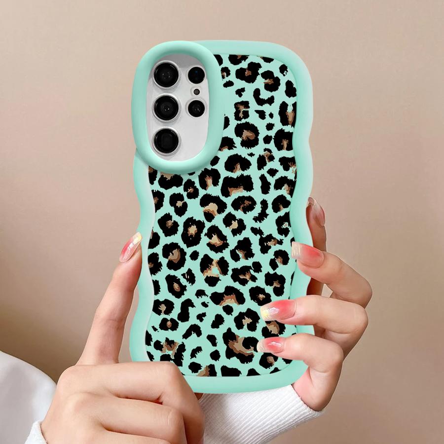 Мягкий чехол-бампер с принтом леопарда коричневого цвета для Samsung Galaxy A26 S23 Plus S25 S24 S22 Ultra S20 FE S21 A25 A54 A35 A55 A34 A36