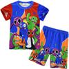 Rainbow Friends Pajamas Set Summer Children Short Sleeve T Shirt Sleepwear Pyjamas Cartoon Blue Monster Baby Suit Clothing