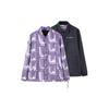 Anta Двусторонняя тканая куртка с принтом по всей поверхности, воротником-стойкой, застежкой-молнией, куртка унисекс, фиолетовая 172238603-2