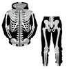 Хэллоуин косплей скелет Splanchna 3D принт на молнии спортивные костюмы мужские брюки с капюшоном комплект из 2 предметов уличная одежда костюмы