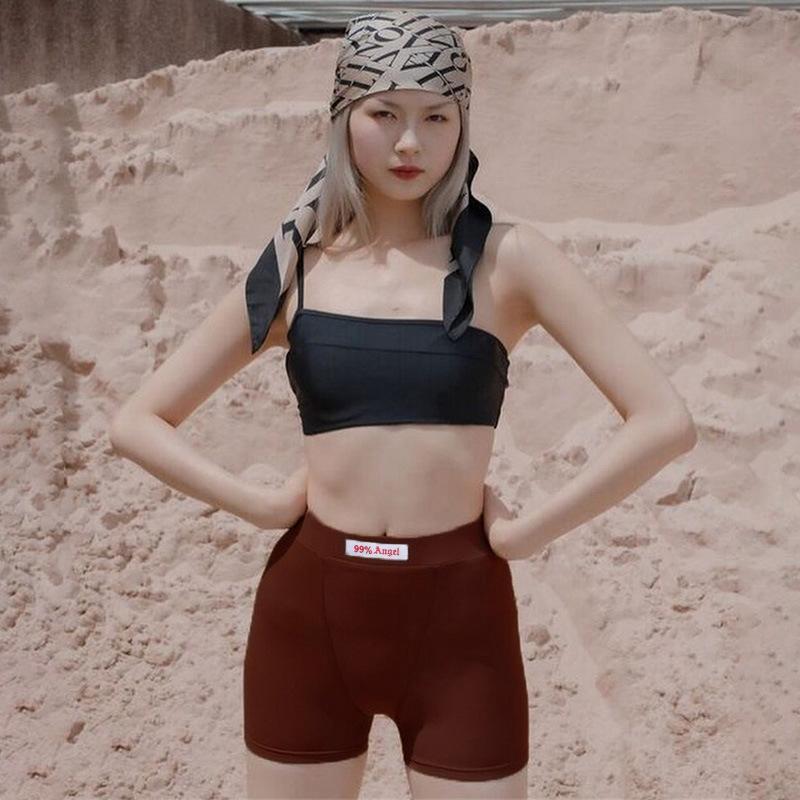 Летние белые байкерские шорты с вышивкой букв, женские вязаные черные шорты с высокой талией, повседневные уличные шорты