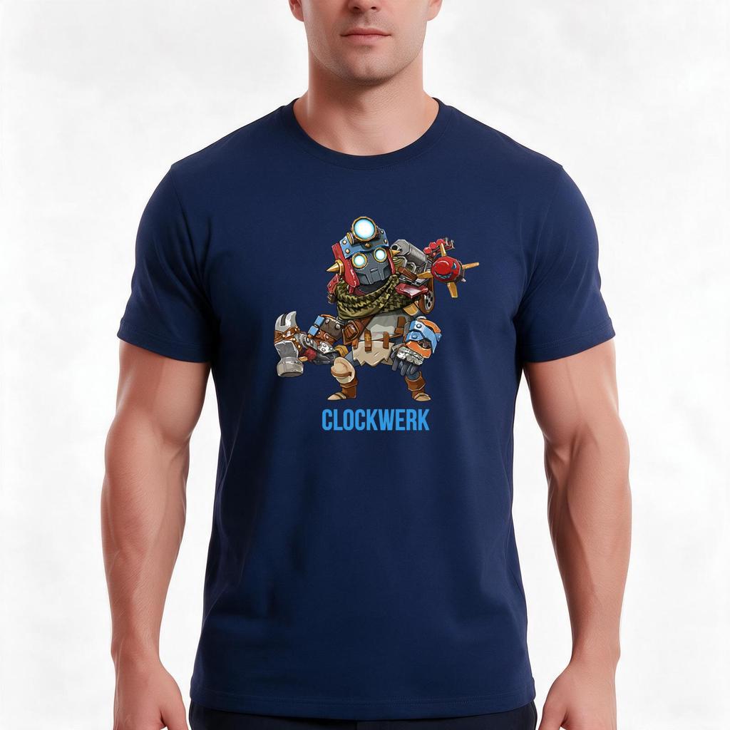 Dota CLOCKWERK TShirt Summer Casual Cotton Tee Oversized Streetwear Tops Vintage Graphic Print Loose Fit Short Sleeve