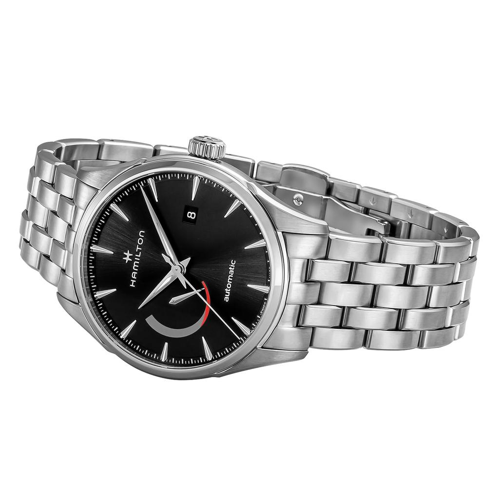 Watch Jazzmaster Power Reserve Auto Jazzmaster Black Dial Stainless Steel Sapphire Crystal Automatic Winding 5 ATM Water Resistant 42MM Swiss Watch