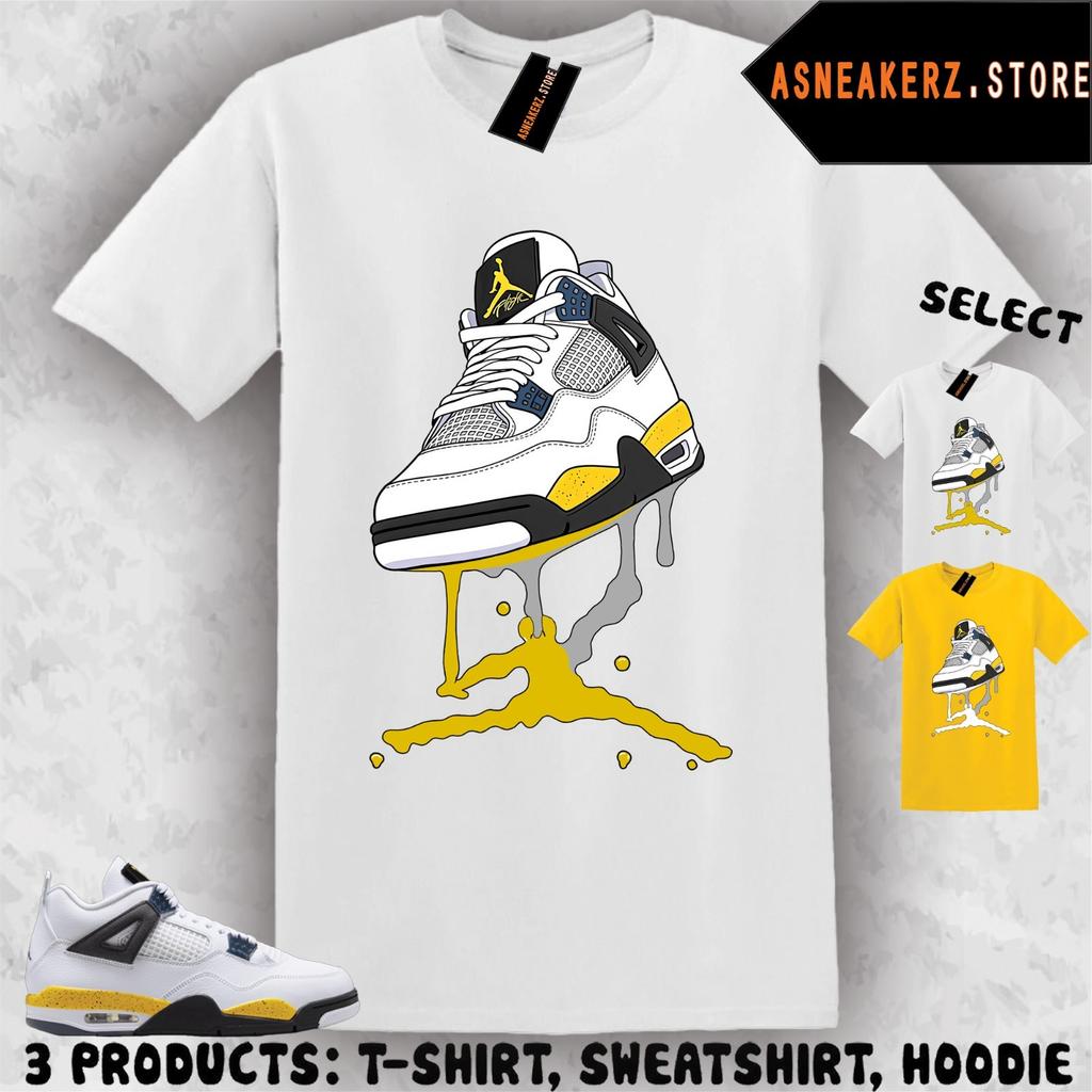Tee Shirt Matching AJ 4 Tour Yellow To Match Sneaker Drip Dripping 4s T-Shirt