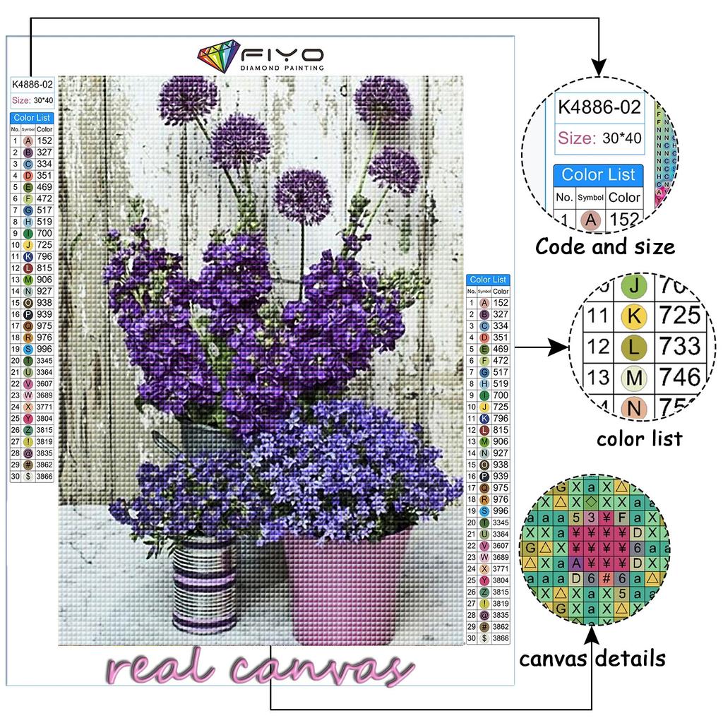 5D DIY Diamond Painting Flowers and Potted Plants Cross Stitch Diamond Art Embroidery  Mosaic Home Deco