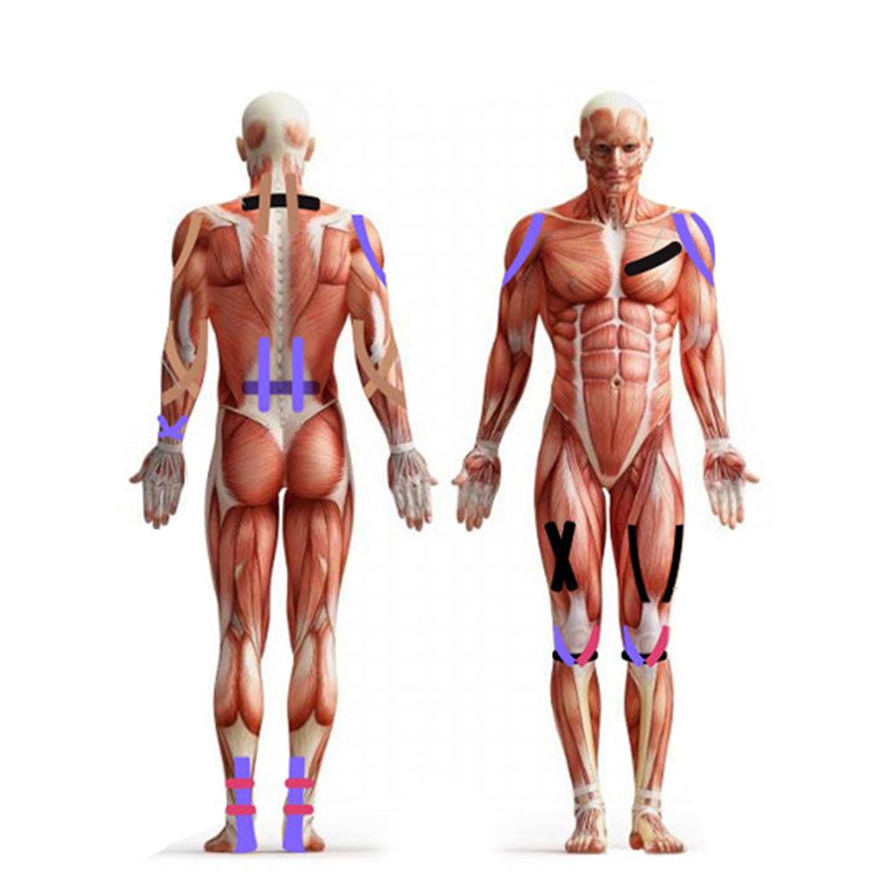 Elastic Sports Kinesio Tape Athletic Recovery Stickers Fitness Bandages Kinesiology Support Pads Knee Joint Protection 5mx5cm