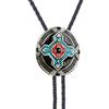 1 Pc Braided Shoestring Totem Bolo Tie Carved Charm Cowboy Necktie Necklace