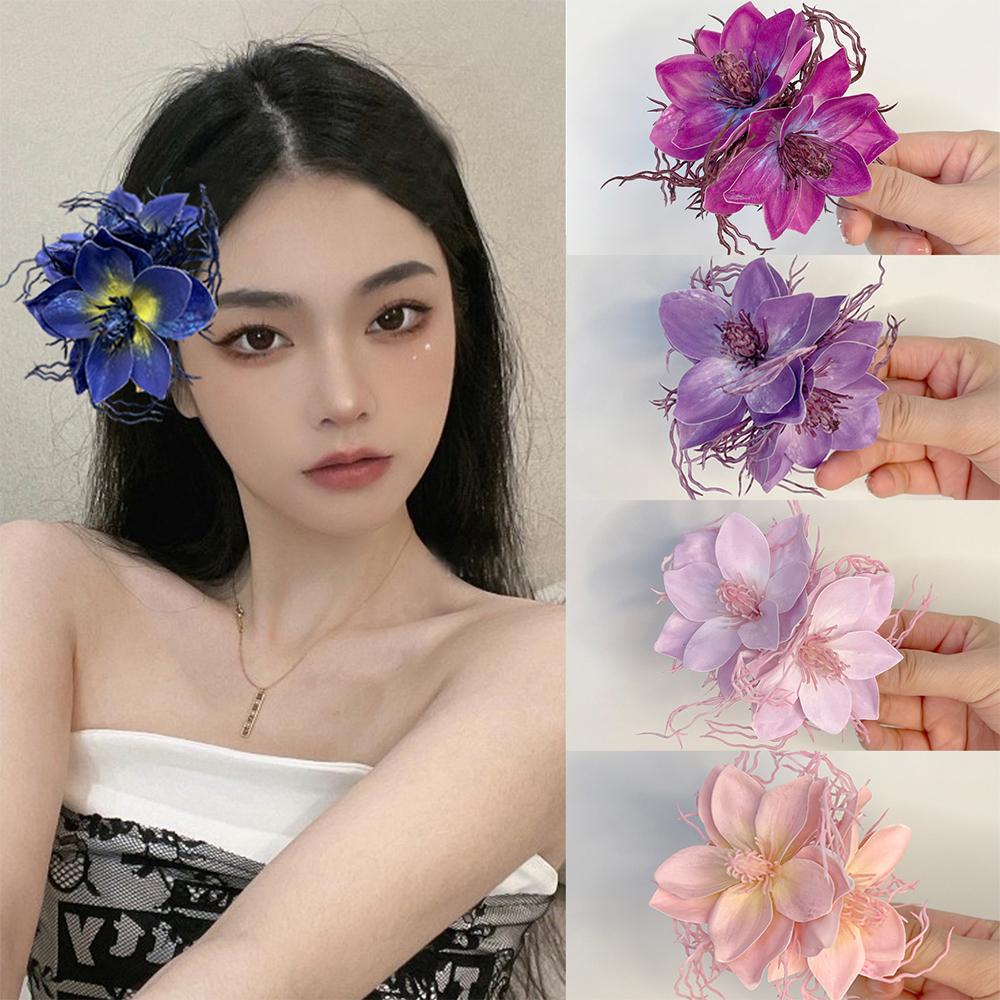 Fairy Flowers Hair Clips Sweet Barrette Hairpiece Hair Decoration Photo Props  for Women Girls