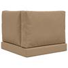 Outdoor Sofa Cushions 3 pcs Taupe Polyester