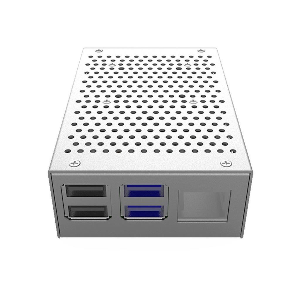 Raspberry Pi 4 Metal Case with Fan Support, Dual Color Options
