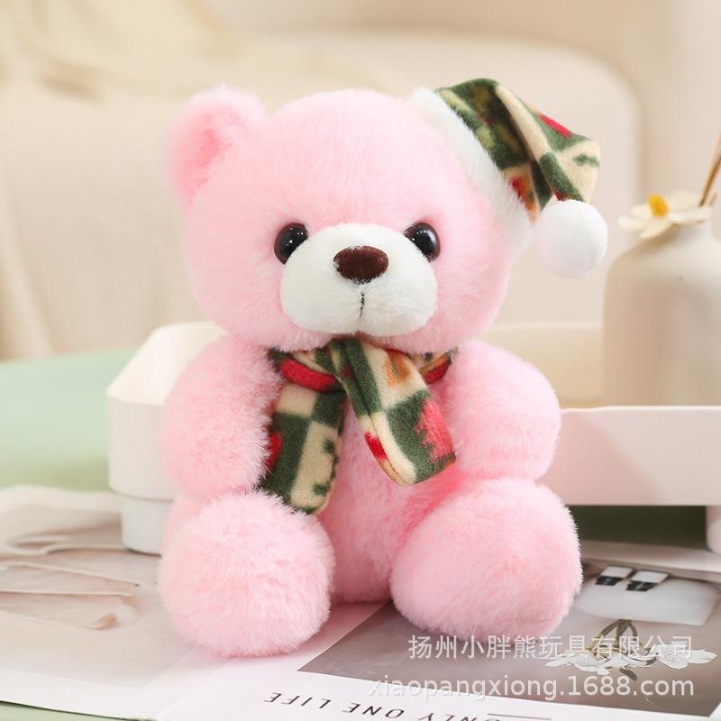 Плюшевая кукла Мишка Пара Шарф Мишка Плюшевая игрушка Кукла Медведь Любви Рождественский Лось Пингвин Серия Старик