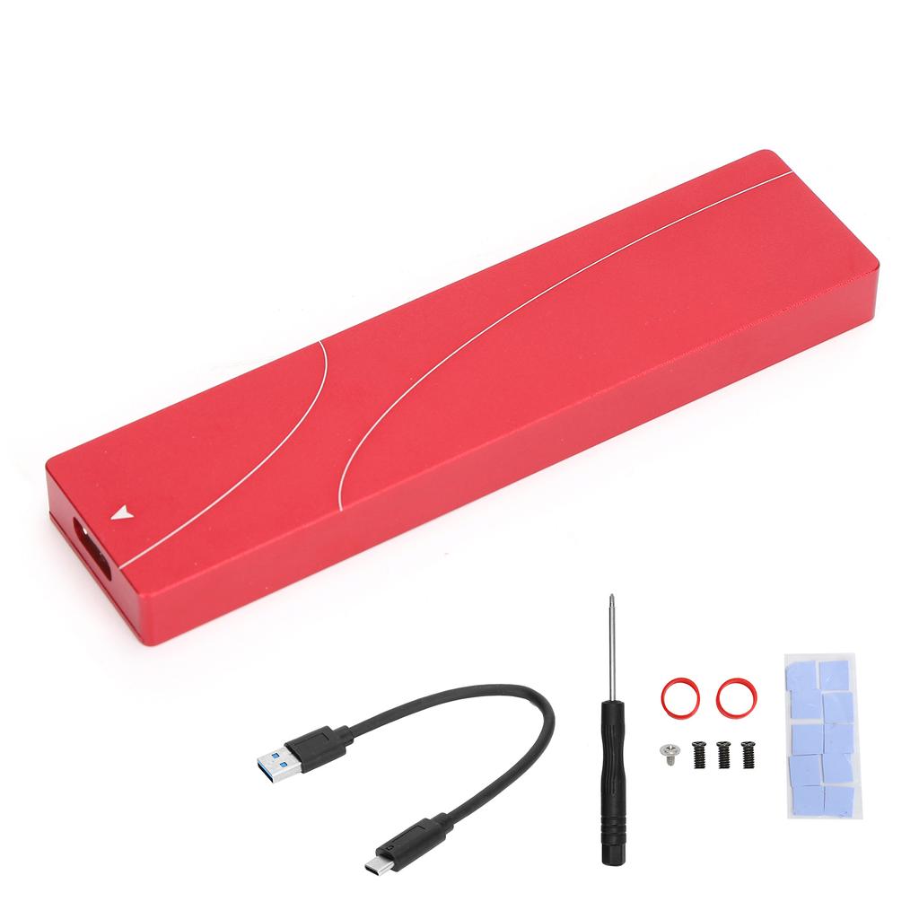 Мобильный жесткий диск бокс красный полностью алюминиевый VL716 M.2 на USB SSD корпус аксессуары (Не включать Hard