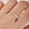Anziw 2mm D Full Moissanite Ring for Women Sparkling Wedding Eternity Band 14k Gold Filled Wedding Engagement Ring Jewelry