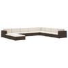 Modular Sofa Corner Unit 1 pc + Cushions Grey Poly Rattan