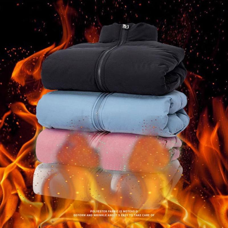 Зимняя одежда для пар из хлопка Двусторонняя одежда с хлопковой подкладкой Высокая тенденция на улице Свободное и универсальное утолщенное теплое зимнее пальто с воротником-стойкой