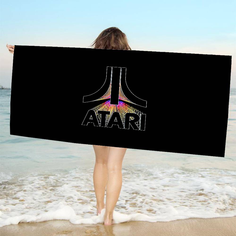 A-AtariS Игровой Логотип Микрофибра Пляжное Полотенце Впитывающее Быстросохнущее Мягкое Йога Плавание Курорт Альпинизм Полотенце