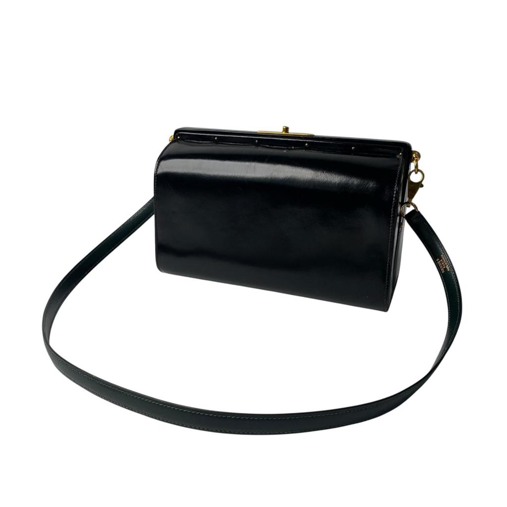 Used HERMESShoulder Bag black/Dark green Box scarf Women