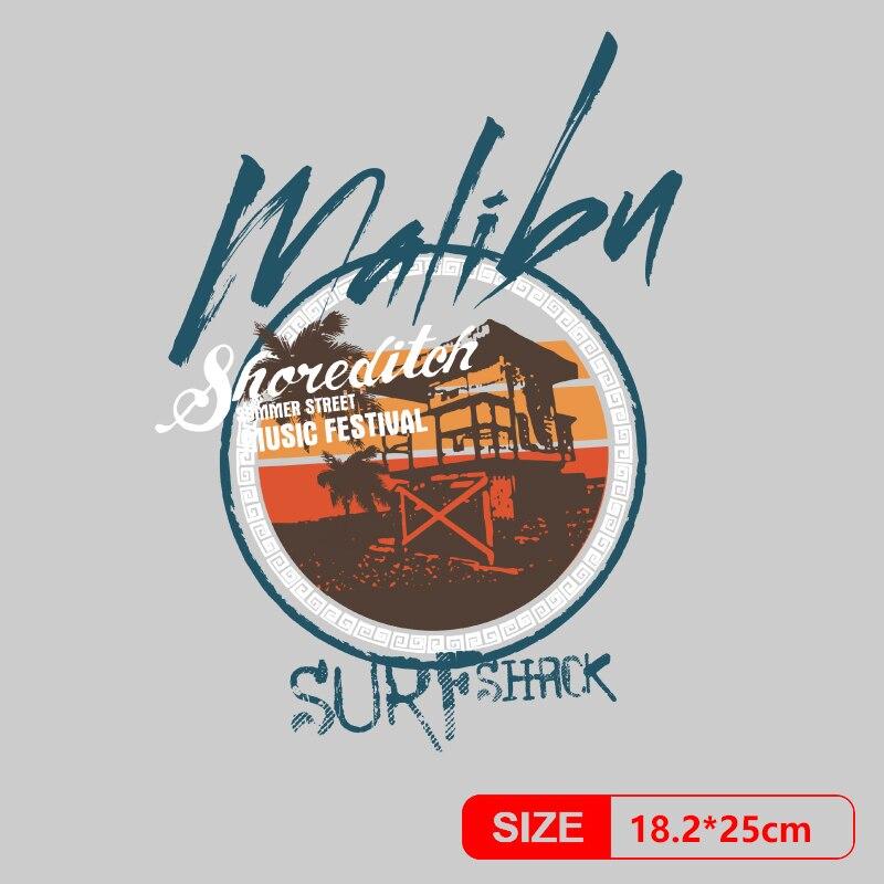 Пейзажные пластыри, термонаклейки для переноски для праздничных пейзажей на Гавайях, пляж, термонаклейки, наклейка с теплопередачей, аппликация