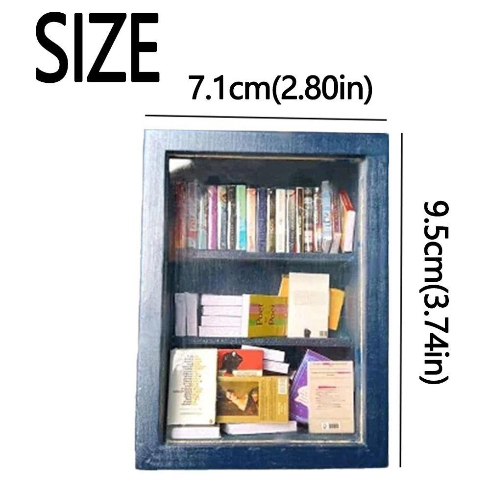 Деревянный миниатюрный книжный шкаф Креативное украшение Снятие стресса Встряхните свою тревогу