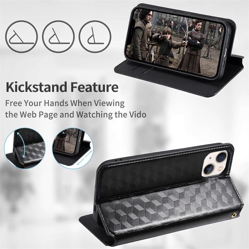 Кожаный чехол-кошелек для Motorola Edge 40 со слотом для карт и подставкой.