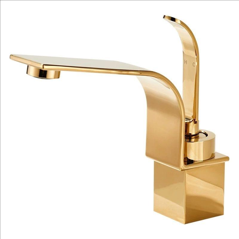 Хромированные смесители для раковины Современные золотые смесители для ванной, монтируемые на столешницу, Черные смесители для раковины, Каскадные смесители, Серые