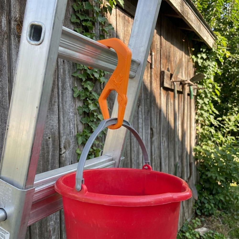 3D Printed Ladder Paint Bucket Hook Heavy Duty Painting Secure Clip Tool Ceiling Maintenance