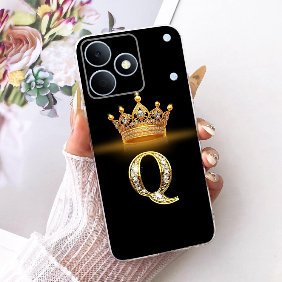 Чехол для OPPO Realme Note 80 2026 Новый Милый С буквами Корона Мягкий Силиконовый Чехол для Телефона Для Realme Note 80 4G Funda Note80 Задние Чехлы