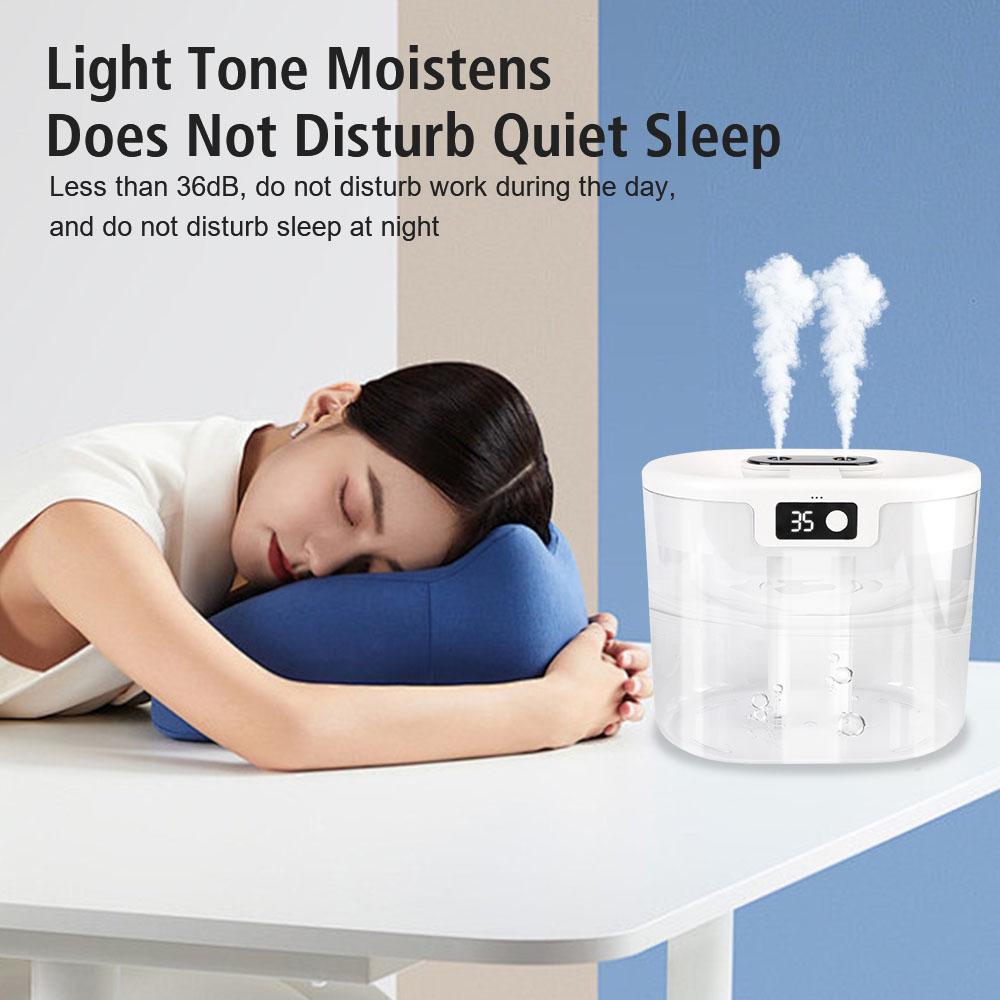 1500ML Digital Humidifier Cordless Intelligent Sensor Humidity Display 2 Nozzles Sprayer Atomiser Car Perfume Diffuser Interior