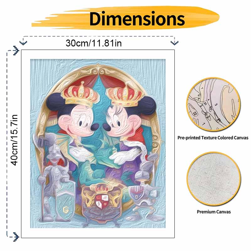 Disney Микки Минни Дракон Королевский Раскраска по номерам Набор Рисование по номерам Холст DIY Картина Домашний Декор Искусство Ремесло Настенный Декор Подарок Картина