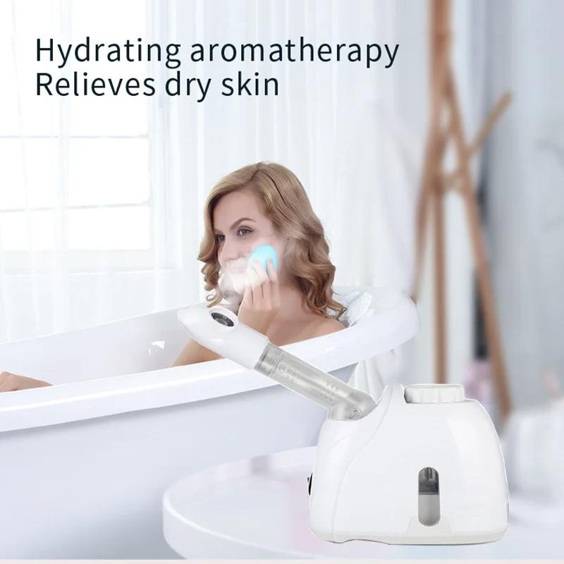 350 Вт Озоновый Паровой Аппарат для Лица Увлажнитель Теплый Пар Глубокая Очистка Лица Вапоризатор Салон Домашний Спа Уход за Кожей Отбеливающий Спрей